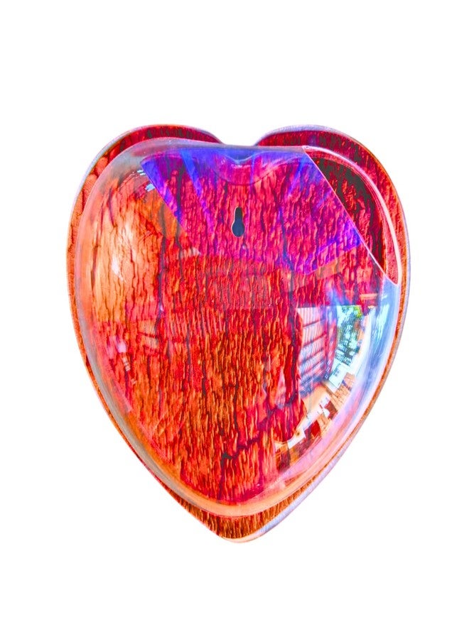 حوض سمك على شكل قلب أحمر مقاس 9 بوصات يُعلق على الحائط - بدون قاعدة | حوض أسماك عصري للمنزل والمكتب والمقهى | تصميم موفر للمساحة | حوض سمك أنيق وحوض نباتات | تصميم صغير الحجم - Image 1